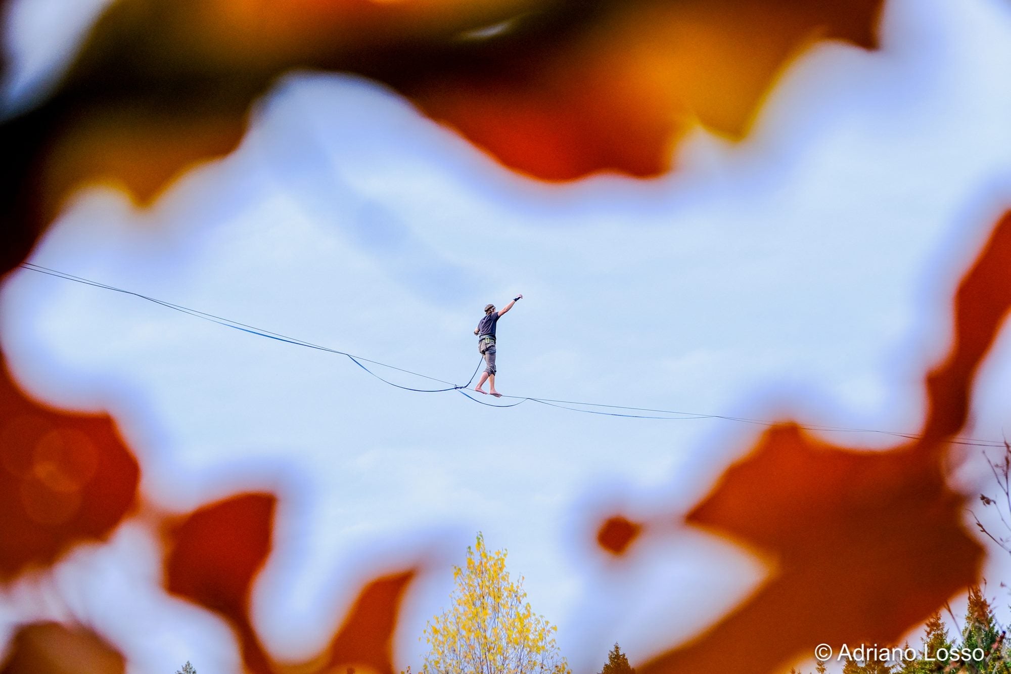 Flo cruising on 230m Rainbow highline