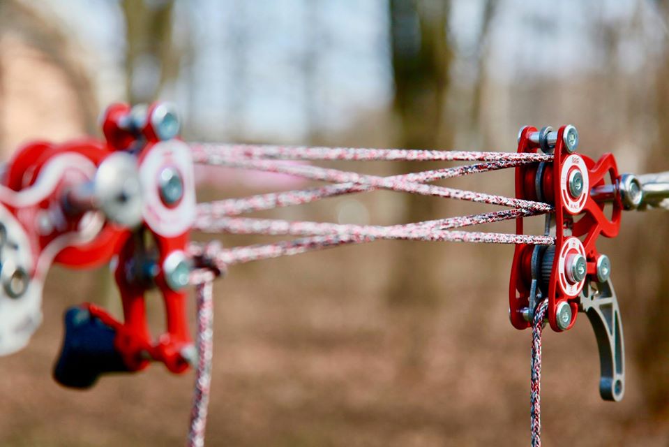 The lightest slackline pulley system in the market