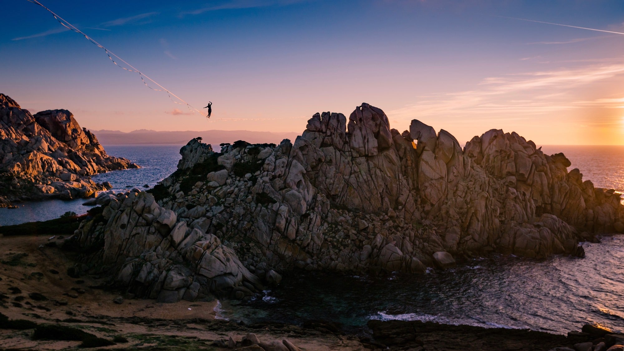 A highline sunset session in sardegna