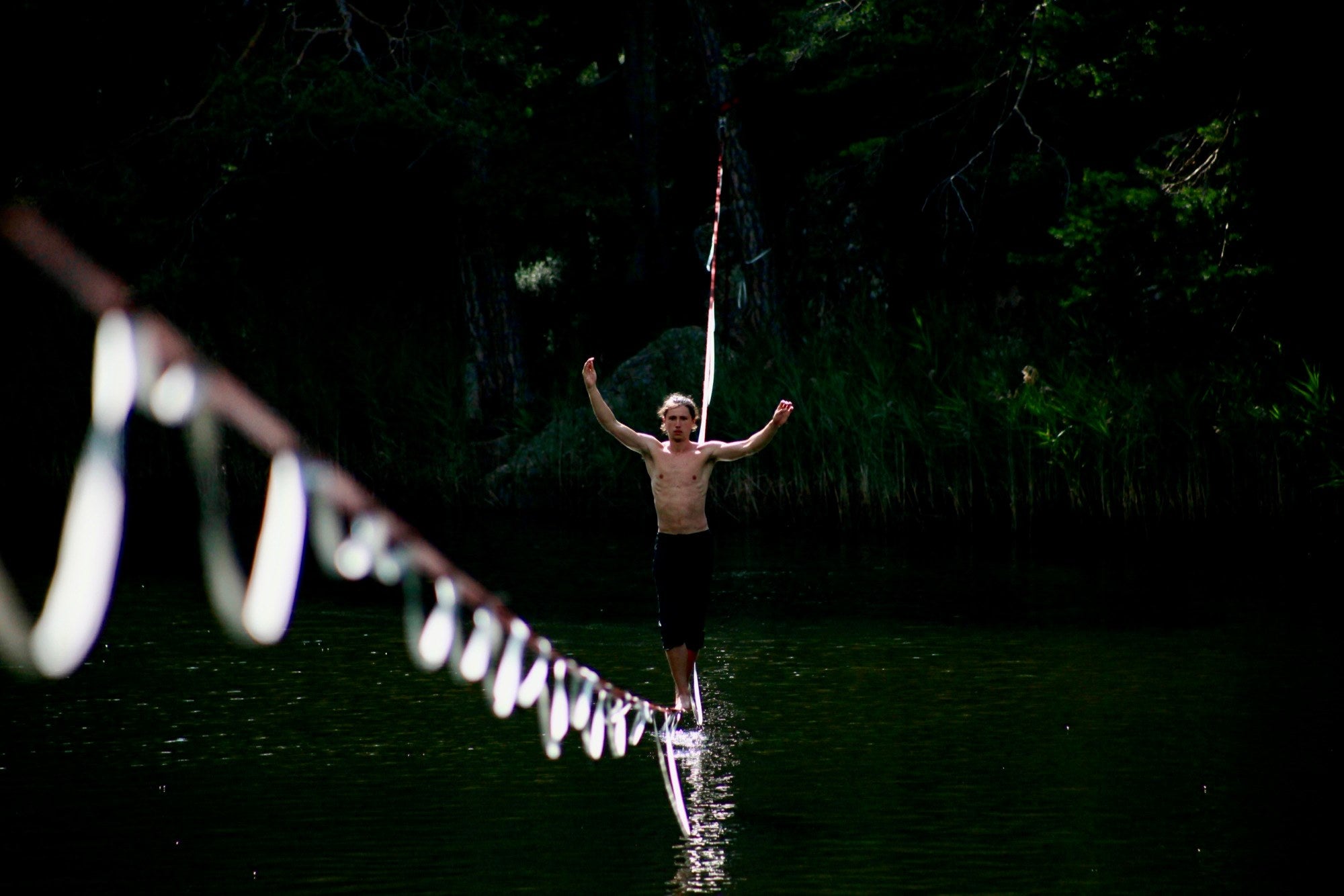 Waterlining at the Göllersee in South Tyrol