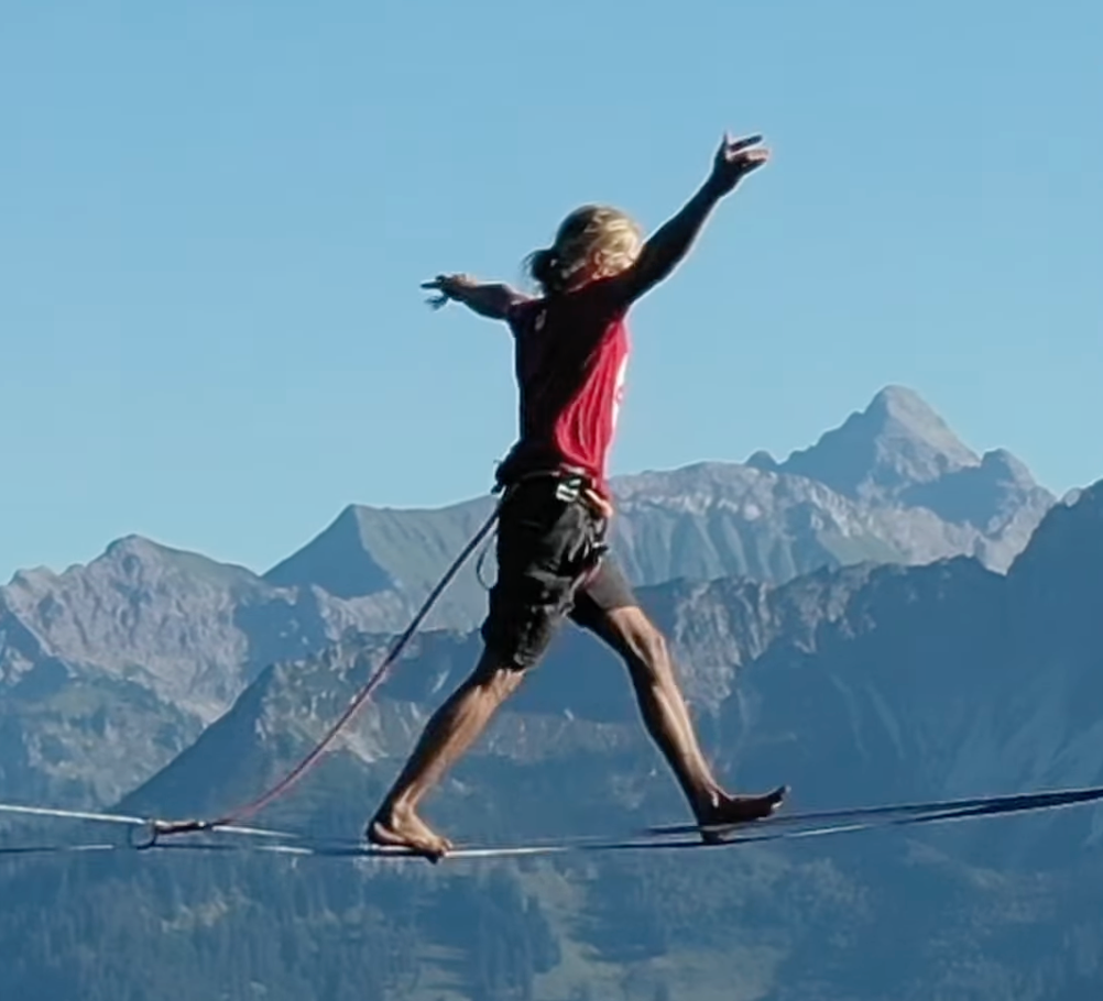 Speedlining Sascha's Speedlining world record - raed sports - climbing gear and ...