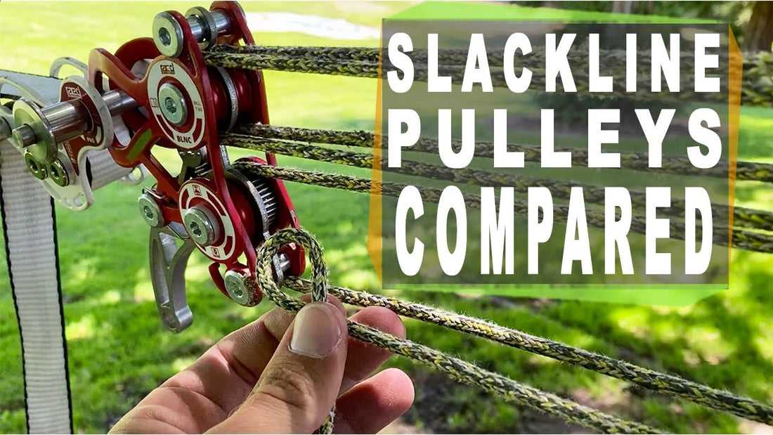 Slackline pulley efficiency comparison by HowNotToHighline